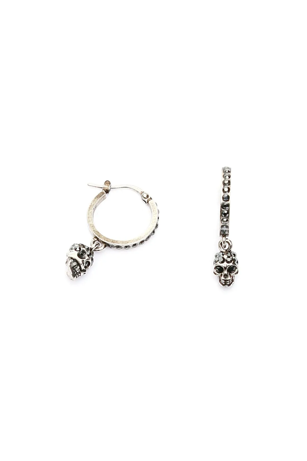 Alexander McQueen    Alexander Mcqueen Hoop Earrings With Skull Pendant