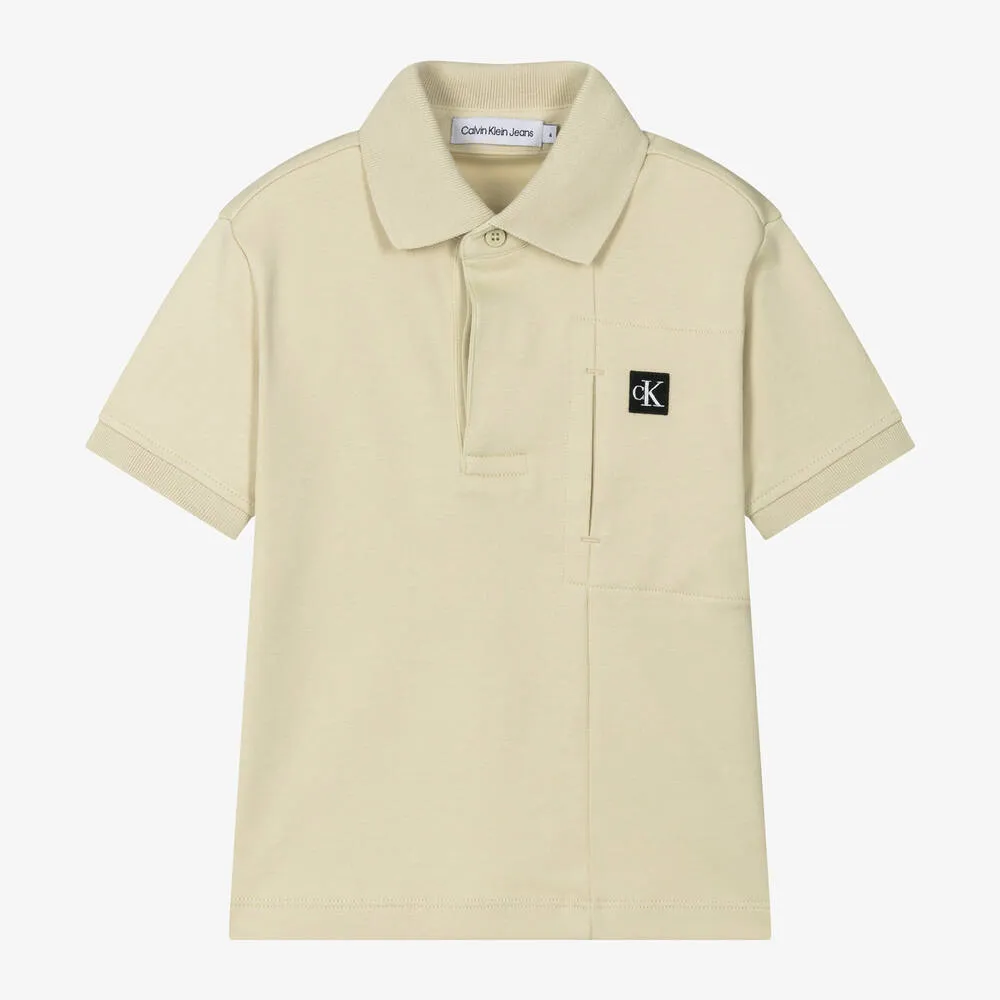 Boys Pale Green Cotton Polo Shirt