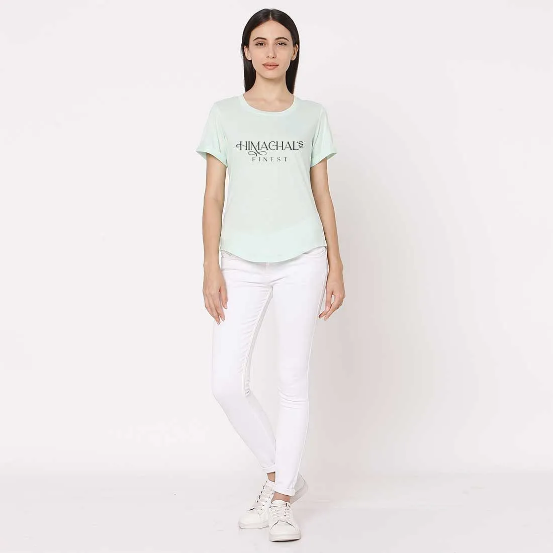 Gym T Shirts For Women Himachal City Tees - Himachal's Finest