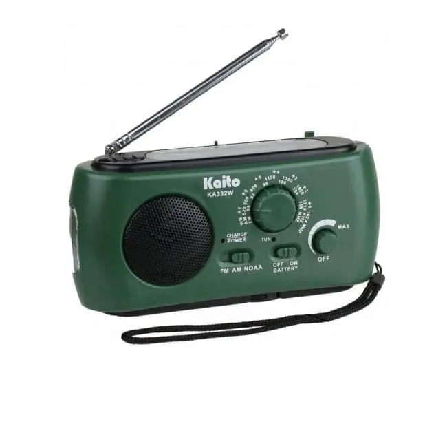 Kaito Emergency Radio – Solar/Crank AM/FM NOAA Weather