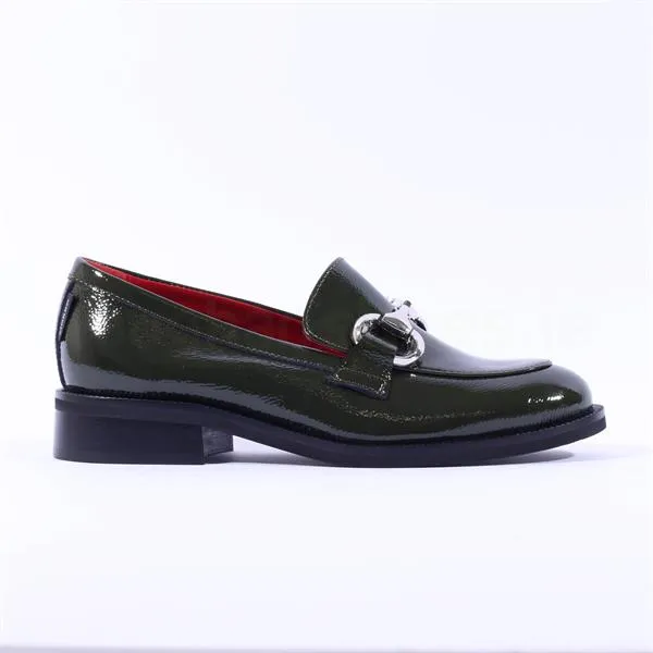 Maura Classic Link Loafer - Green Patent