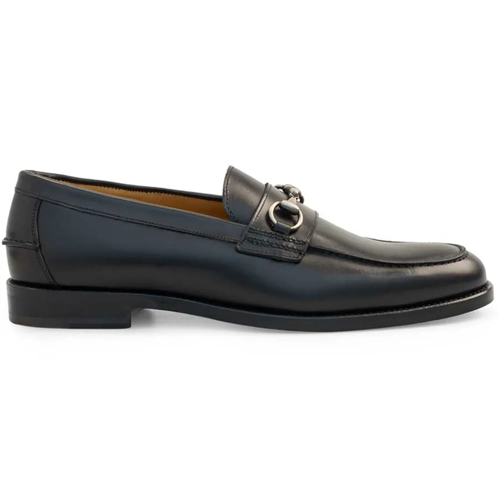 Mezlan E410 Leather Horsebit Loafer Black (3151)