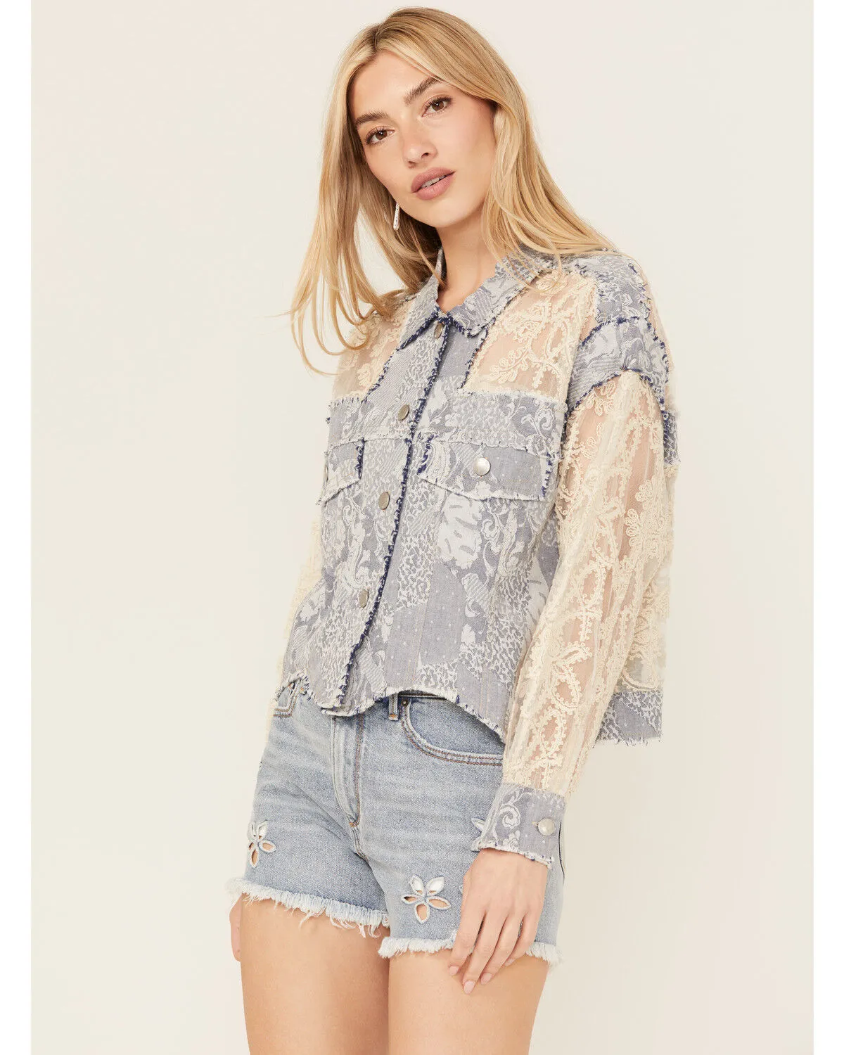 Product Name:  Miss Me Women's Lace Floral Jacket