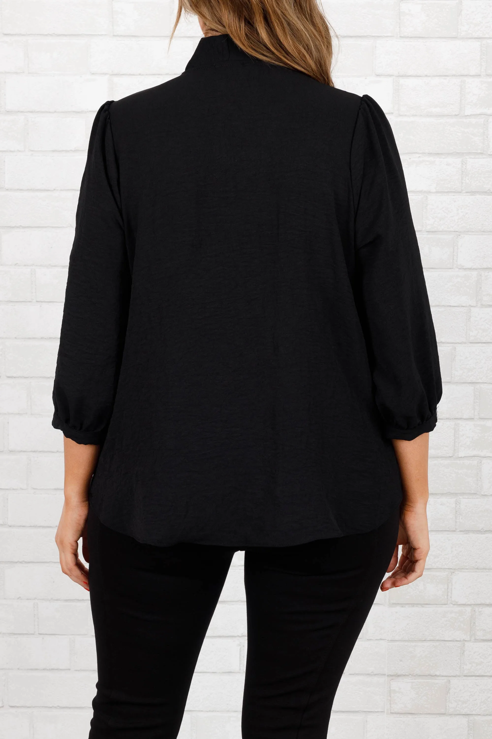 Talk Nice To Me Top, Black