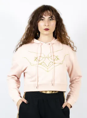 Womb Power Cropped Hoody - Blush Pink